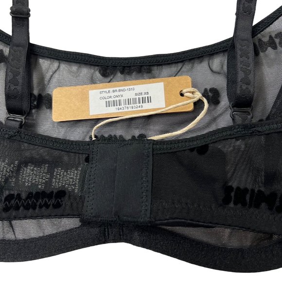 SKIMS After Hours Straight Neck Underwire Bra Onyx XS - Picture 7 of 15